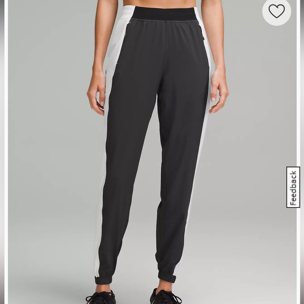 Women's Black and White Track Pants